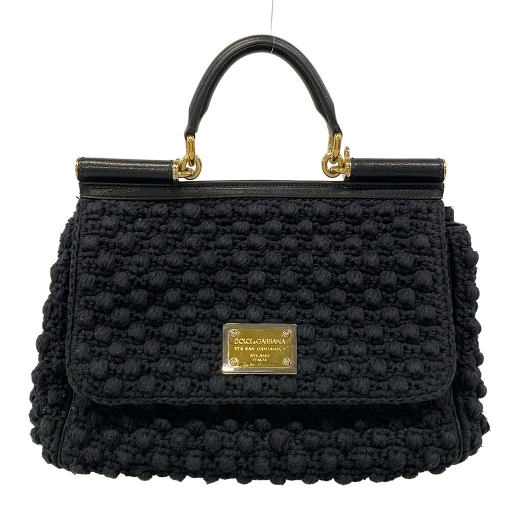 Dolce & Gabbana DOLCE&GABBANA Sicily Handbag Cotton Leather